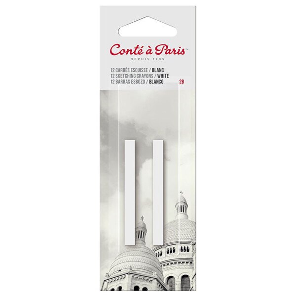 Conte Sketching Crayon White 2B 2 Pack